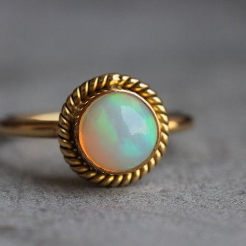 Buy 14K Gold proposal ring - Natural opal engagement ring - Gift for ...