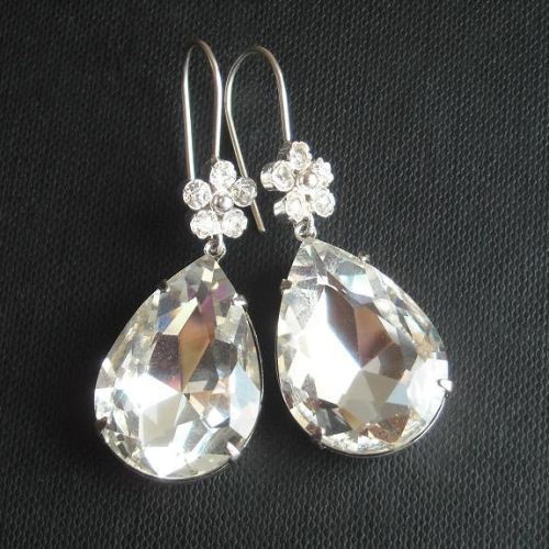 Buy Crystal bridal earrings, Sterling silver bridal jewelry online at ...