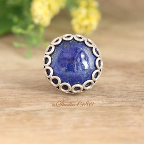 Buy Handmade lapis ring, Handmade lapis lazuli silver statement ring ...